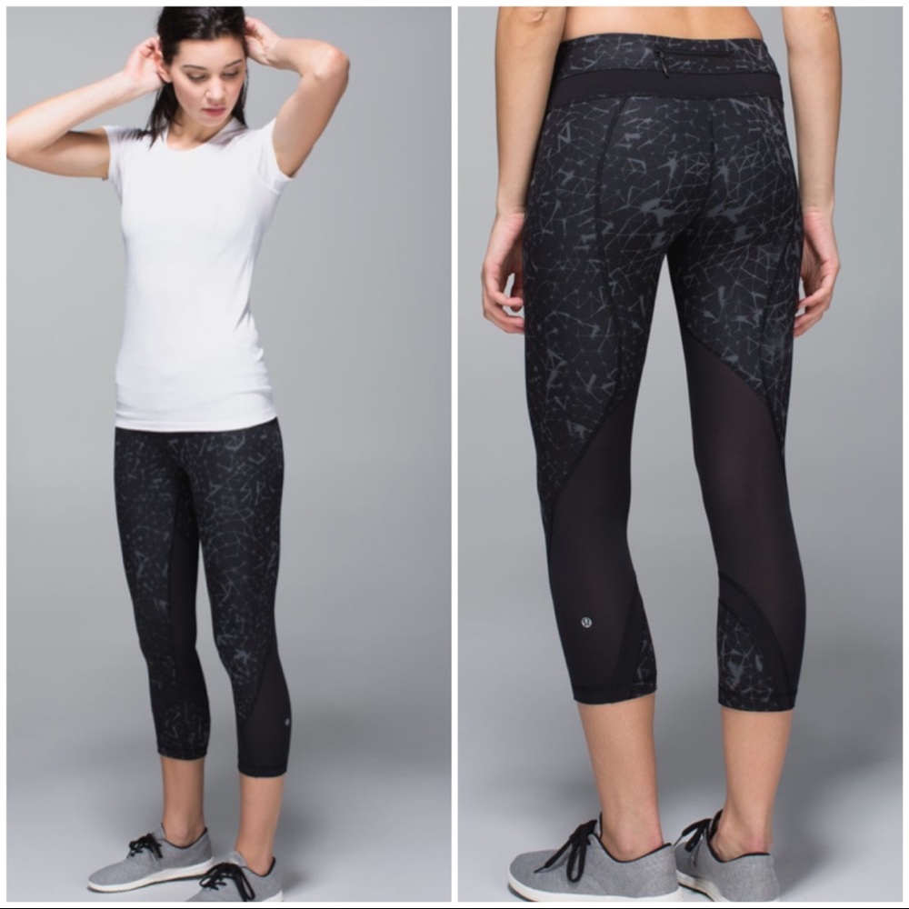 Lululemon Run Inspire Crop Star Crushed Coal Black